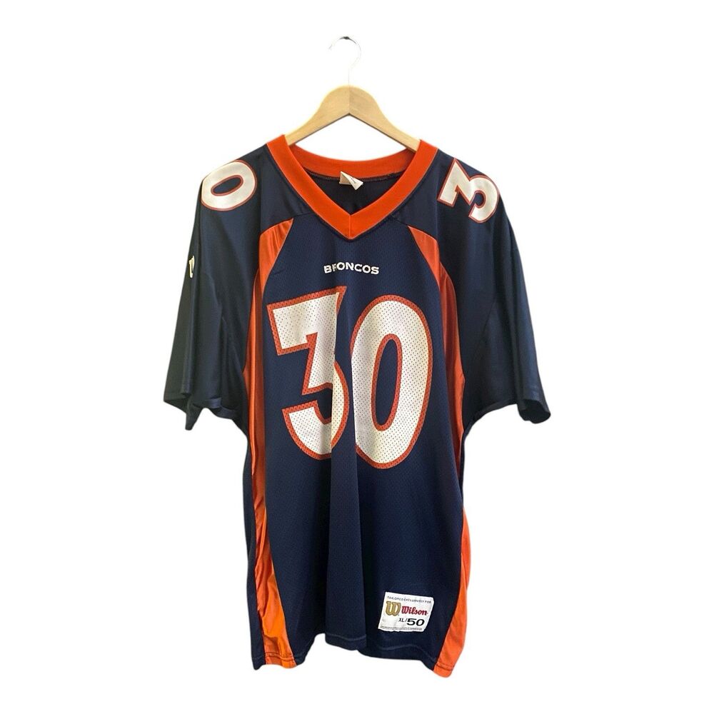 VTG Denver Broncos NFL Football Jersey Terrell Davis #30 Wilson Adult Size XL 50